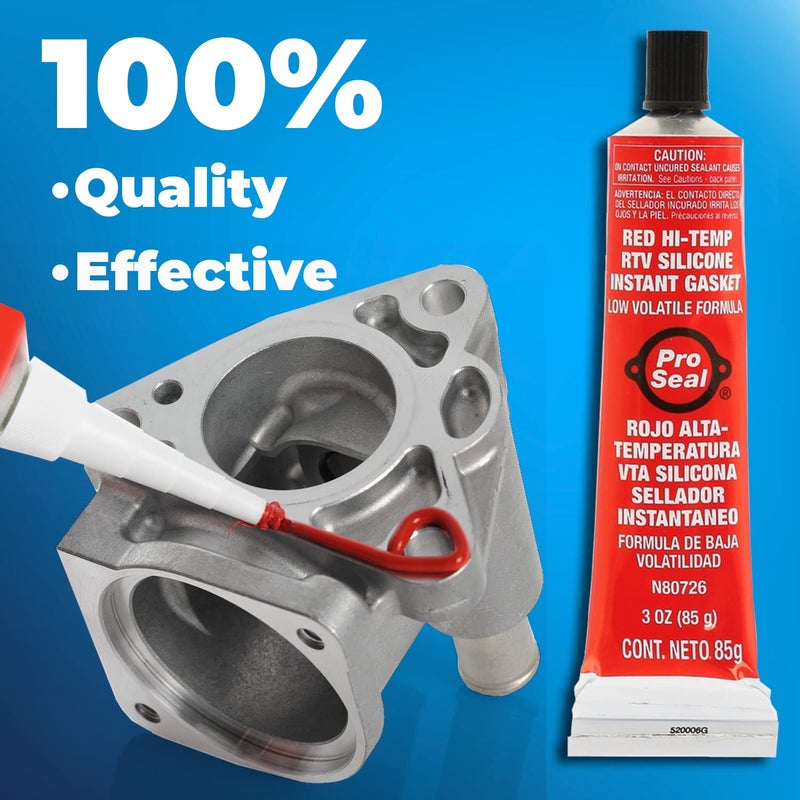 SealPro RTV Silicone Sealant, 3 oz Tube, Red (80726) - Image 3
